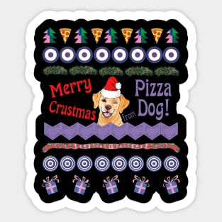 Pizza Dog Santa - Ugly Sweater X Sticker